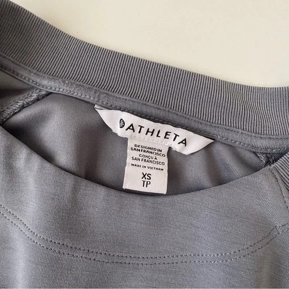 Athleta Seasoft Crewneck Sweatshirt in COSMOS gray blue, Size XS - Picture 5 of 16